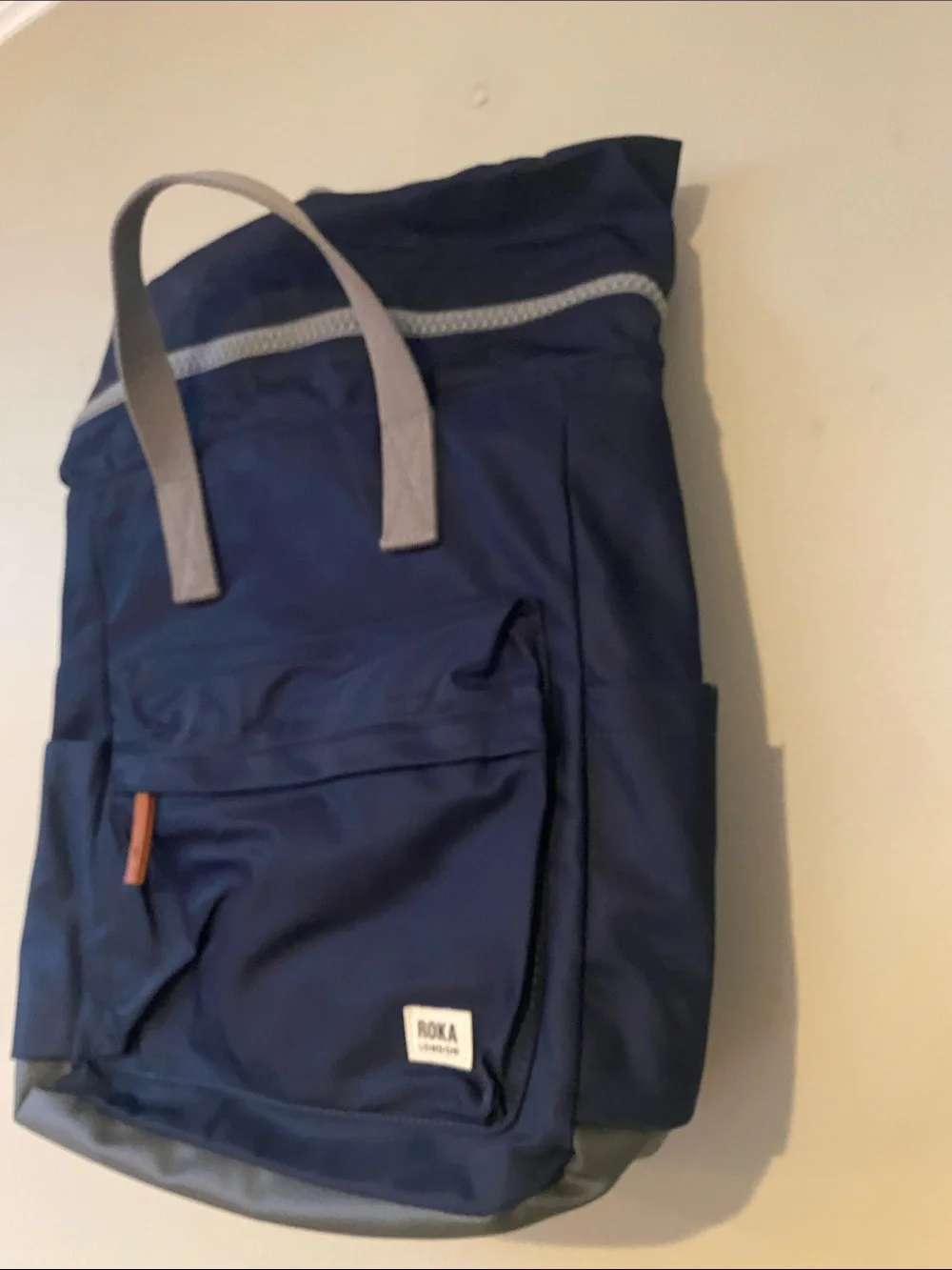 Roka London Canfield Roll Top Backpack in Midnight